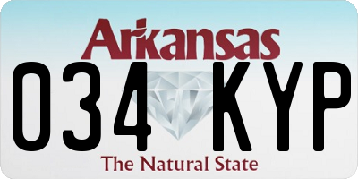 AR license plate 034KYP