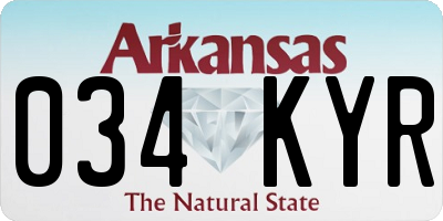 AR license plate 034KYR