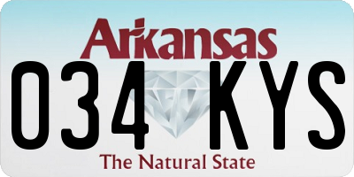 AR license plate 034KYS