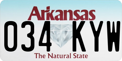 AR license plate 034KYW