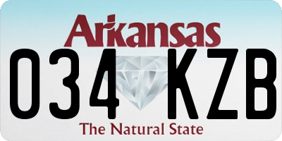 AR license plate 034KZB