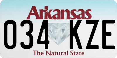 AR license plate 034KZE