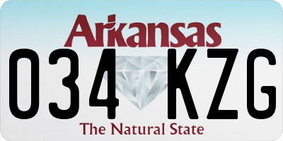 AR license plate 034KZG