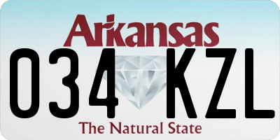 AR license plate 034KZL