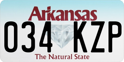 AR license plate 034KZP