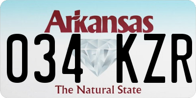 AR license plate 034KZR