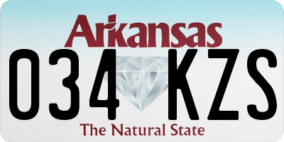 AR license plate 034KZS