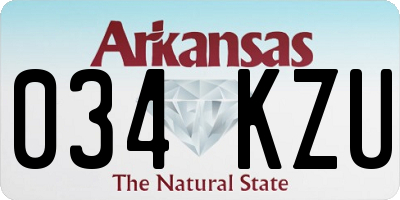 AR license plate 034KZU