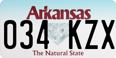 AR license plate 034KZX