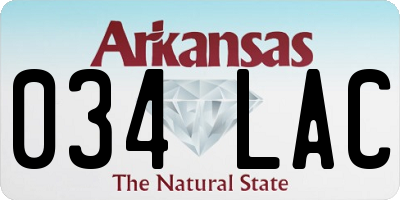 AR license plate 034LAC