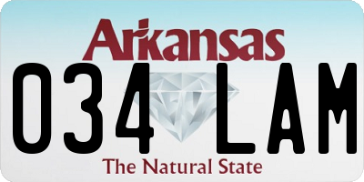 AR license plate 034LAM