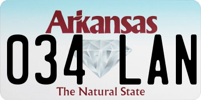 AR license plate 034LAN