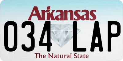 AR license plate 034LAP