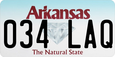 AR license plate 034LAQ