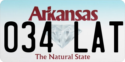 AR license plate 034LAT