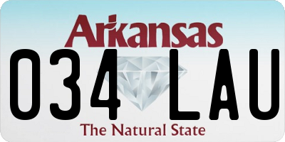 AR license plate 034LAU
