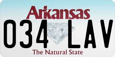 AR license plate 034LAV