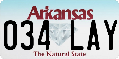 AR license plate 034LAY