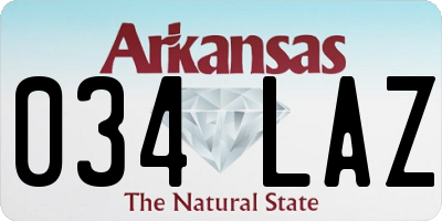 AR license plate 034LAZ