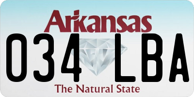 AR license plate 034LBA