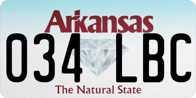 AR license plate 034LBC