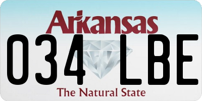 AR license plate 034LBE