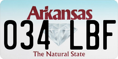 AR license plate 034LBF
