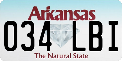 AR license plate 034LBI