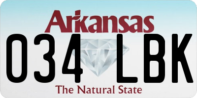 AR license plate 034LBK