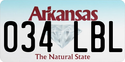 AR license plate 034LBL