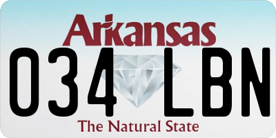 AR license plate 034LBN