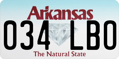 AR license plate 034LBO