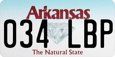 AR license plate 034LBP