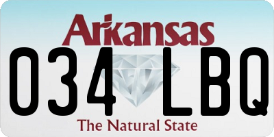 AR license plate 034LBQ