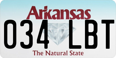 AR license plate 034LBT