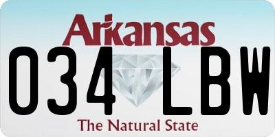 AR license plate 034LBW
