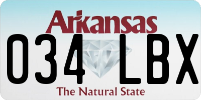 AR license plate 034LBX