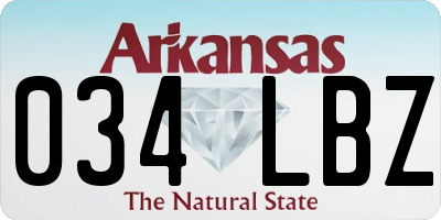 AR license plate 034LBZ