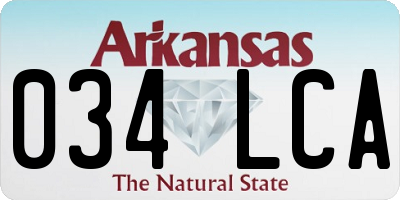 AR license plate 034LCA