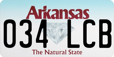 AR license plate 034LCB