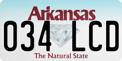 AR license plate 034LCD