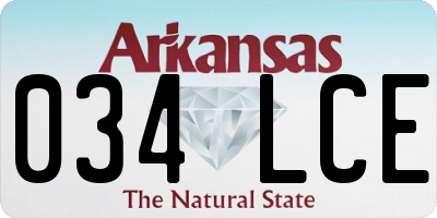 AR license plate 034LCE