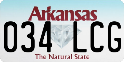 AR license plate 034LCG