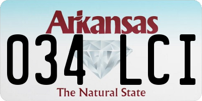 AR license plate 034LCI