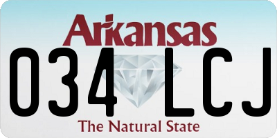 AR license plate 034LCJ