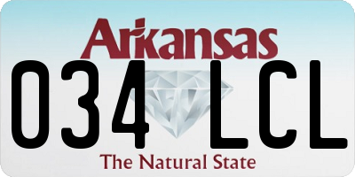 AR license plate 034LCL