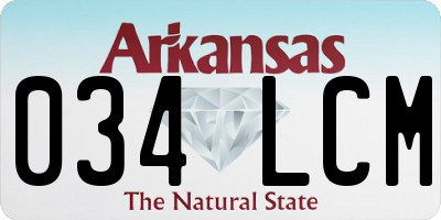 AR license plate 034LCM