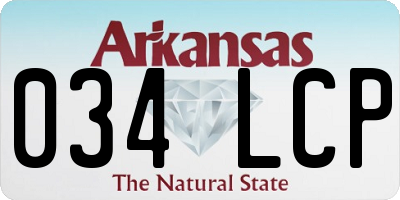 AR license plate 034LCP