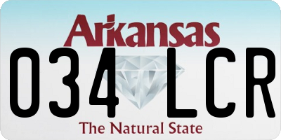 AR license plate 034LCR
