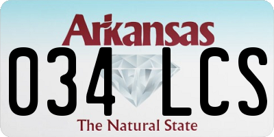 AR license plate 034LCS